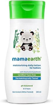 Mamaearth Moisturizing Daily Lotion for Babies | With Shea Butter & Jojoba Oil | Deep Nourishment & Hydration for Dry Skin | Hypoallergenic, Toxin-Free & Made Safe Certified | 200ml - Best Deal Finder