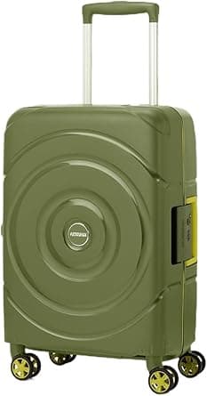 American Tourister Circurity Suitcase, 55 cm / 20 inch, 4 Double Wheels, Hard Top, Polypropylene, Olive|Scratch Resistant Material|XtraSecu™ 3 Point Locking System|TSA Lock - 3 Years Global Warranty on Amazon.ae - Price Tracker