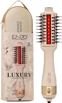 ENZO Professional Luxury Nano Titanium Keratin Infrared Hair Dryer Brush على Amazon.ae - متتبع الأسعار