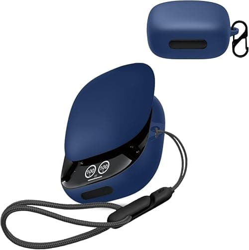 for Soundcore Liberty 4 Pro by Anker Case Cover,NOUKAJU Wireless Earphone Silicone Protective case(with Carabiner+Lanyard) Drop-Proof,Scratch-Proof,Shock-Proof,Reserved Charging Port,dust-Proof(Blue) على Amazon.ae - متتبع الأسعار