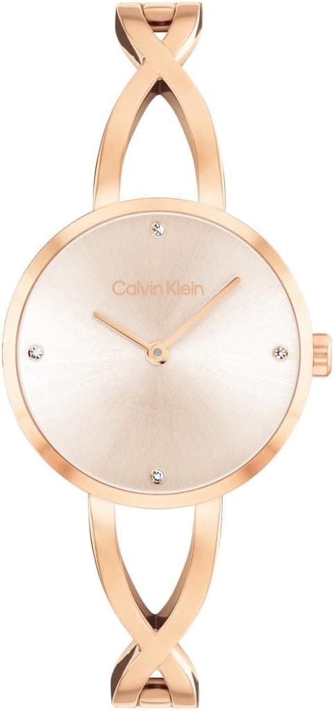 CALVIN KLEIN WOMEN'S IONIC PLATED THIN GOLD STEEL BRACELET WATCH - 25100059 on Amazon.sa - Price Tracker