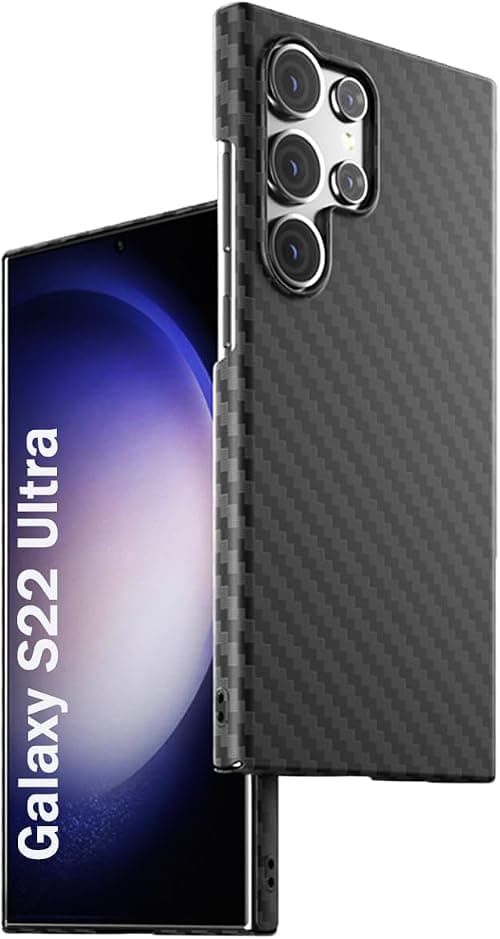 NEW Case for Samsung Galaxy S22 Ultra Case [Carbon Fiber Texture] Lightweight, Anti-Scratch [Wireless Charging Support] Slim Phone Cover for Galaxy S22 Ultra (Black, Galaxy S22 Ultra) on Amazon.ae - Price Tracker