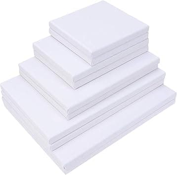 SUPVOX Stretched White Blank Canvas Artist Canvas Board Wood Painting Panel Boards for DIY Drawing 10 Pcs - Amazon.ae Price Tracker