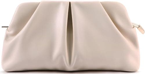Women Clutch Bag Dressy Formal Handbag Pleated PU Clutch Purse Detachable Chain Crossbody Bag على Amazon.ae - متتبع الأسعار