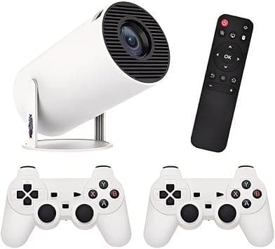 Game Projector 2 in 1 Professional Chip, Portable Projector With Wireless Controller Gamepad, 2.4G /5G WiFi BT 5.0 Support 4K 130-inch screen 180° Rotation Hi-Fi Speaker على Amazon.ae - متتبع الأسعار