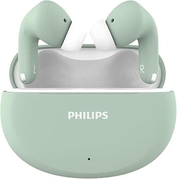 Philips_Bluetooth Truly Wireless TAT1269 in Ear Earbuds with mic, 13mm Drivers, Bluetooth 5.4, 40H Playtime, IPX5, Fast Charging (Frosty Green) (Renewed) on Amazon.ae - Price Tracker