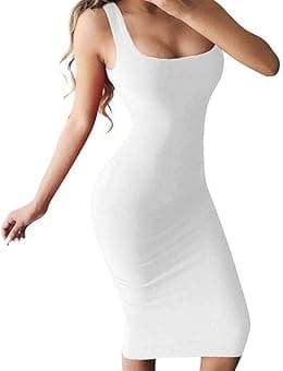 Women Casual Striped Print Sleeveless Dress Crew Neck Linen Pocket Long Dress - Best Deal Finder