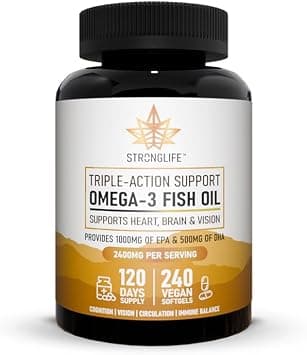Omega 3 Fish Oil Supplement 3600mg | High Strength EPA & DHA | Brain, Heart, Joint & Eye Support | Premium Omega 3 Softgels for Men & Women | 240 Capsules – 120 Day Supply on Amazon - Best Deal Finder