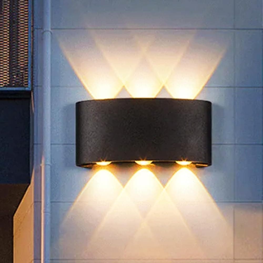 XZM Outdoor Wall Light,LED Square Up&Down Porch Lights 3000K Warm White Outdoor Modern Wall Sconce Aluminum Porch & Patio Lights Exterior Light Fixture For Garden Backyard Garage (6W Warm light) on Amazon.ae - Price Tracker