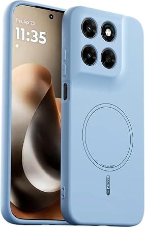 Gruattreay Case Compatible with Motorola Moto G77 5G, [Compatible with Mag-Safe], Magnetic Liquid Silicone Soft Rubber Gel, Camera Protection, Pure Color Simple Cover (Sky Blue) على Amazon.ae - متتبع الأسعار