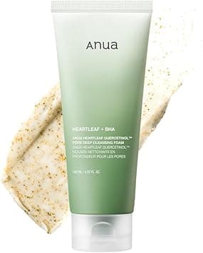 ANUA Heartleaf Quercetinol Pore Deep Cleansing Foam, Facial Cleanser, for Double Cleansing, BHA, Hyaluronic Acid, Glycerin, Face Wash, Blackhead Remover, (150ml/5.07 fl.oz.) on Amazon.ae - Price Tracker