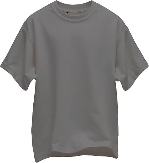 Unisex Short Sleeve Shirt Over Size Heavy T-shirt Crowneck100 Cotton on Amazon.ae - Price Tracker