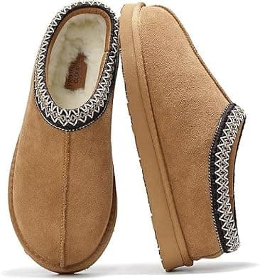 Project Cloud Genuine Leather Mens Slippers with Australian Shearling Lining & Memory Foam Insole Outdoor & House Slippers for Men - Non-Slip Fuzzy Mens Shoes (Relaxation) on Amazon.ae - Price Tracker