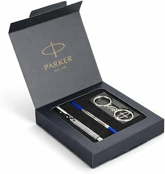 Parker Vector Gift Set - Roller Ball Pen With Logo Round Key Chain (Ink - Blue) on Amazon.sa - Price Tracker