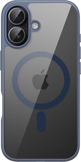 JETech Magnetic Case for iPhone 17 6.3-Inch Compatible with MagSafe, Shockproof Phone Bumper Cover, Solid Color Matte TPU Frame, Anti-Scratch Clear Back (Storm Blue) - Best Deal Finder