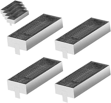 Activated Carbon Replacement Cooker Hood Filter, Compatible for Siemens HZ9VRCR0, Bosch HEZ9VRCR0,Kitchen Range Hood Air Purifier Filters for Exhaust Vent Clean Air (4 PCS) - متتبع أسعار Amazon.sa
