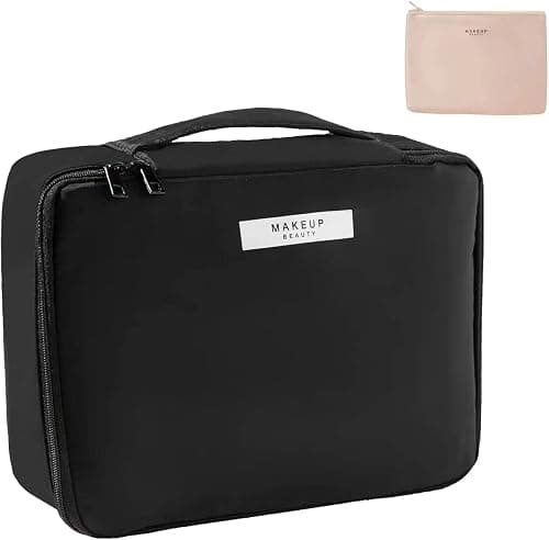 Queboom Travel Makeup Bag Cosmetic Bag Makeup Bag Toiletry bag for women and girls on Amazon - Best Deal Finder
