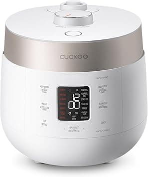 CUCKOO Twin Pressure Rice Cooker & Warmer|10-Cup Uncooked/20-Cup Cooked (1.8L)|16 Menu Options|3-Language Voice Guide|Nonstick Inner Pot|Auto Clean|Smart Pressure|Korean Technology| White CRP-ST1009FW on Amazon.ae - Price Tracker