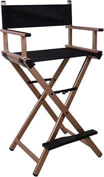 MEISHDIA Makeup Artist Director Chair, Aluminum Folding & Portable | Lightweight Professional Vanity Chair with Back Support for Beauty Salon, Home, Travel (Rose Gold, Large) on Amazon.ae - Price Tracker
