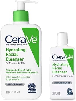 CeraVe Hydrating Facial Cleanser | Moisturizing Non-Foaming Face Wash with Hyaluronic Acid, Ceramides and Glycerin | Fragrance Free Paraben Free 12OZ BUNDLED with 3oz cleanser (2) on Amazon.ae - Price Tracker