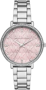 Michael Kors Women's quartz 3-hand watch with strap, pink, One Size, MK4631 - Best Deal Finder
