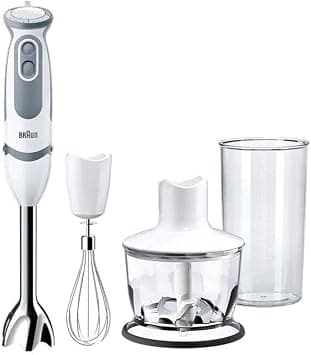 Braun Household MultiQuick 5 Hand Blender, PowerBell Plus Technology, Splash Control, 21 speed, Whisk, Ergonomic Shape, Comfortable Soft Grip, 1000 Watts, 500 ml Chopper - MQ 5235 - Best Deal Finder