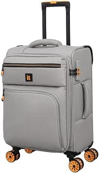 it luggage Compartment, Unisex Polyester Material Soft Case, 8x360 degree Spinner Wheels, Expandable Trolley Bag, Telescopic Handle, TSA Lock, Lightweight (Light Ash, Carry-On/Cabin Small 20"-Inch) على Amazon.ae - متتبع الأسعار