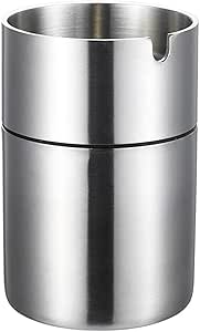 Stainless Steel Ashtray, Outdoor Ashtray, Windbreaker Ashtray, Car Ashtrays, Ash Tray for Household Office Garden (Large) on Amazon.ae - Price Tracker