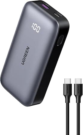 شاحن باور بانك من يوجرين، 10000mAh، شاحن ايفون محمول 30 واط، شحن سريع USB نوع C، مجموعة بطارية أصغر لايفون سلسلة 16/15/14/13/12، سامسونج S24، ايباد برو، سماعة ايربودز وما إلى ذلك - متتبع أسعار Amazon.sa