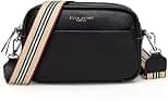 Crossbody Bag for Women Genuine Leather Wide Strap Shoulder Bag Purse Trendy Design Camera Crossbody Purse Top Zip - Best Deal Finder