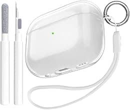 Clear Case for AirPods 4 Cover with Active Noise Cancellation, TPU Protective Apple Airpod 4th Generation Case with Keychain&Cleaner Kit - Amazon.ae Price Tracker