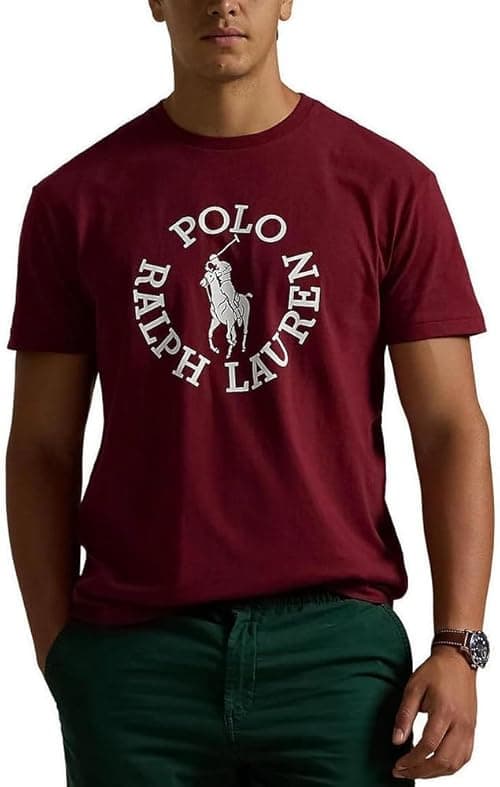 POLO RALPH LAUREN Red Big Polo Pony Cursive Logo T-Shirt 1967 on Amazon.ae - Price Tracker