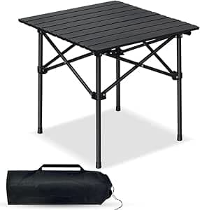 SKY-TOUCH Outdoor Camping Folding Table，Lightweight Folding with Aluminum Top and Carry Bag, Easy to Carry, Perfect for Outdoor, Picnic, Cooking, Beach, Hiking, Fishing（53×51×50cm） on Amazon.ae - Price Tracker