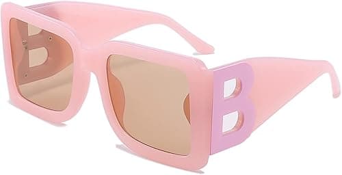 PORADAY Fashion Large Square Sunglasses for Women Men Trendy Black Thick Frame Luxury Designer Sun Glasses Modern Big Frame on Amazon.ae - Price Tracker