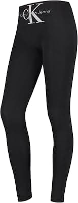 Calvin Klein Women's Logo High Waist Legging, Black, L - دليلك لأفضل العروض