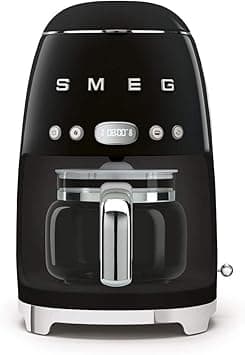 Smeg Dcf02Bluk Drip Coffee Machine, 10 Cup Capacity, Auto-Start Mode, REUseable Filter, Digital Display, Anti-Drip System, Aroma Intensity Option, 1.4 Litre Tank, Black, 1 Year Warranty on Amazon.ae - Price Tracker