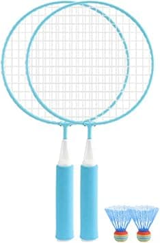 Badminton Set for Kids Badminton Rackets Set for Kids Large Mesh Soft Non-Slip Handle Comfortable Grip Badminton Rackets for Kids with 2 Balls على Amazon.ae - متتبع الأسعار