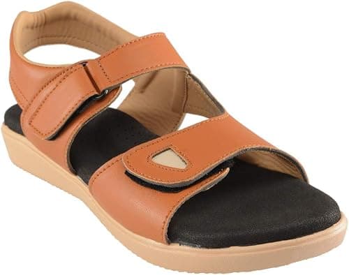Health FIT Extra Soft Ortho Care Diabetic & Orthopedic Sandal/Doctor Sandal Footwear with Arch Support Women Brown on Amazon.ae - Price Tracker