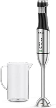 Feller Germany Hand Blender, 1000 W, Smart Speed Control, 4-finned Titanium Coated Blade, Stainless Steel Body, Extra Long Head for Deep Mixing, HB1000 Eco,2Y Guarantee-UAE Version (Black) على Amazon.ae - متتبع الأسعار