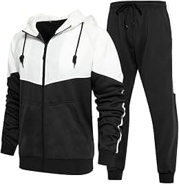 DUOFIER Men's Tracksuit Jogging Sweat Suits 2 Piece Casual Outfit Athletic Suit Set - Best Deal Finder