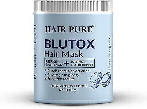 Hair Pure Blutox Hair Mask | Advanced Split End Repair & Intense Nutri-Repair Treatment | Strengthens, and Restores Dry, Damaged | Enriched with Proteins & Vitamins | Sulfate & Paraben Free – 900ml on Amazon.ae - Price Tracker