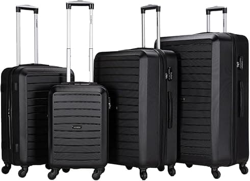 STARGOLD Travel Trolley Suitcase Set of 4 PCS Polyester Fabric Luggage Bag with Lockable System Bag-T88DB on Amazon - Best Deal Finder