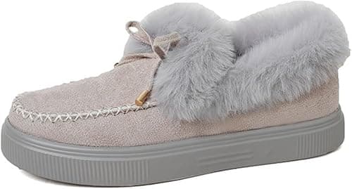 Ladmiple Snow Boots For Women Wide Width Winter Warm Booties Fur Lined Anti-Slip Outdoor Comfort Lace Up Ankle Booties على Amazon.ae - متتبع الأسعار