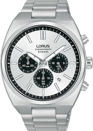 LORUS Men's Analogue Quartz Watch with Metal Strap, Silver/Blue على Amazon.ae - متتبع الأسعار