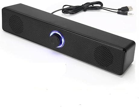 Wired Speaker Soundbar with Subwoofer Sound Bars for Tv, Pc, and Mobile Devices, Sound Bar with Stereo and Noiseless Soundbar System Small Computer Speaker with Clear Audio ,with Bluetooth function على Amazon.ae - متتبع الأسعار