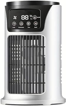 Portable Air Conditioner Humidifier with Atmosphere Light, 3 in 1 USB Cooler Fan for Office and Home, Desktop Evaporative Air Cooler with Mist Function, Personal Cooling Device on Amazon.ae - Price Tracker