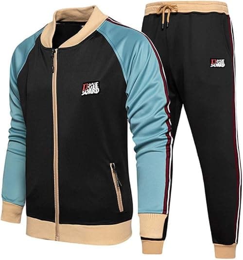 Litteking Men's Tracksuits 2 Piece Outfit Casual Long Sleeve Sweat Suit Set Full Zipper Sports Jogging Suits on Amazon.ae - Price Tracker