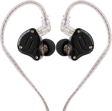 Linsoul KZ ZS10 Pro, 4BA+1DD 5 Driver in Ear Monitor, HiFi Wired Earbuds, Gaming Earbuds, Hybrid IEM Earphones with Stainless Steel Faceplate, Recessed 2Pin Cable (With Mic, Dark Black) على Amazon.ae - متتبع الأسعار
