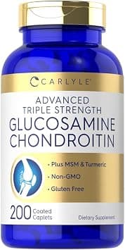 Carlyle Glucosamine Chondroitin MSM Turmeric | 4050 mg | 200 Count | Advanced Triple Strength Supplement | Non-GMO & Gluten Free on Amazon.ae - Price Tracker