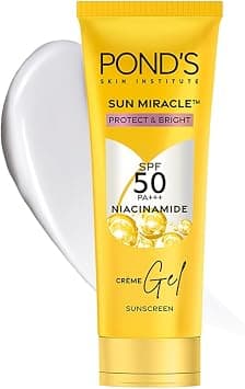 POND's Sun Miracle Spf 50 Pa+++ Crème Gel Sunscreen For All Skin Type -Protect & Bright, With 3% Niacinamide, Fade Dark Spots In 4 Weeks, Lightweight, No White Cast 12G - Best Deal Finder